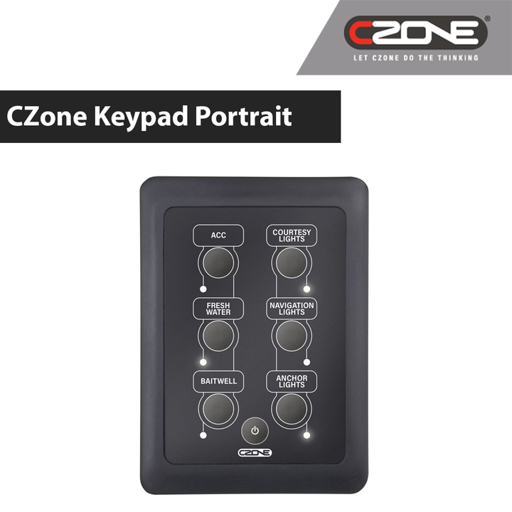 CZone 6 Way Waterproof Keypads