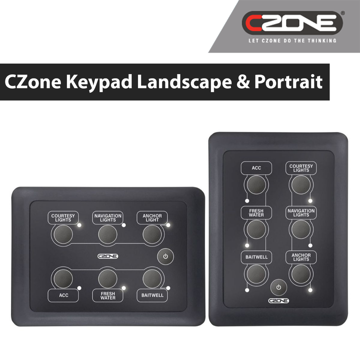 CZone 6 Way Waterproof Keypads